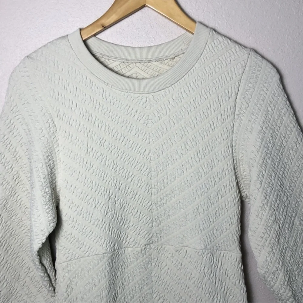 New FREE PEOPLE Gabby Seamless Long Sleeve Midi Dress Wet Plaster Quilted M/L‎